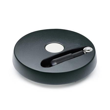 Otto Ganter Handwheel with Retractable Handle Plastic Bushing or Part for Retracting Mechanism Stainless Steel, GN 521.6